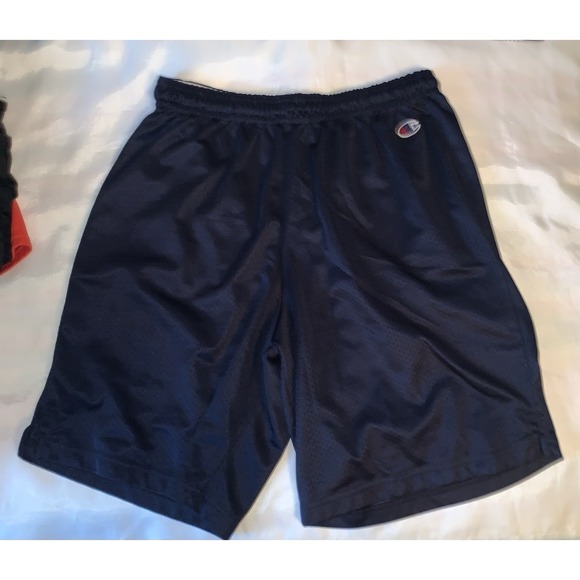Champion Authentic Mesh Shorts Men Navy Med Stretch Waist Athletic Basketball 10 - Picture 1 of 5